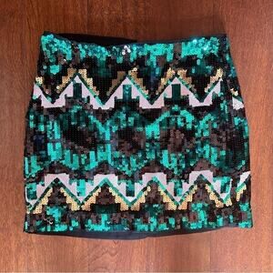 H&M Divided Party Night Sequin Micro Mini Skirt, Fully Lined, Size 4, NWT